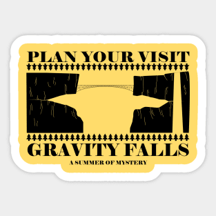 Gravity Falls Plan Your Visit Sticker